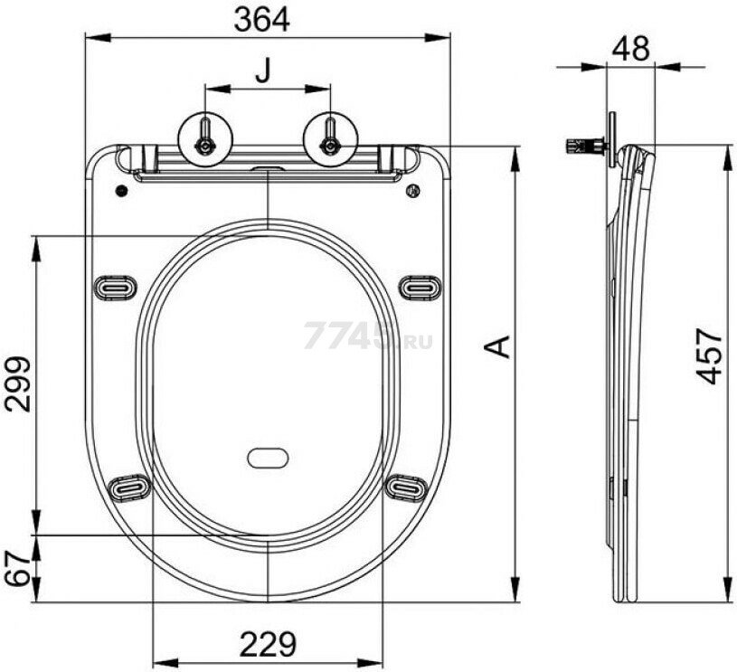 Сиденье для унитаза AV ENGINEERING Comfort X2 (AVWHR203X2C) - Фото 2