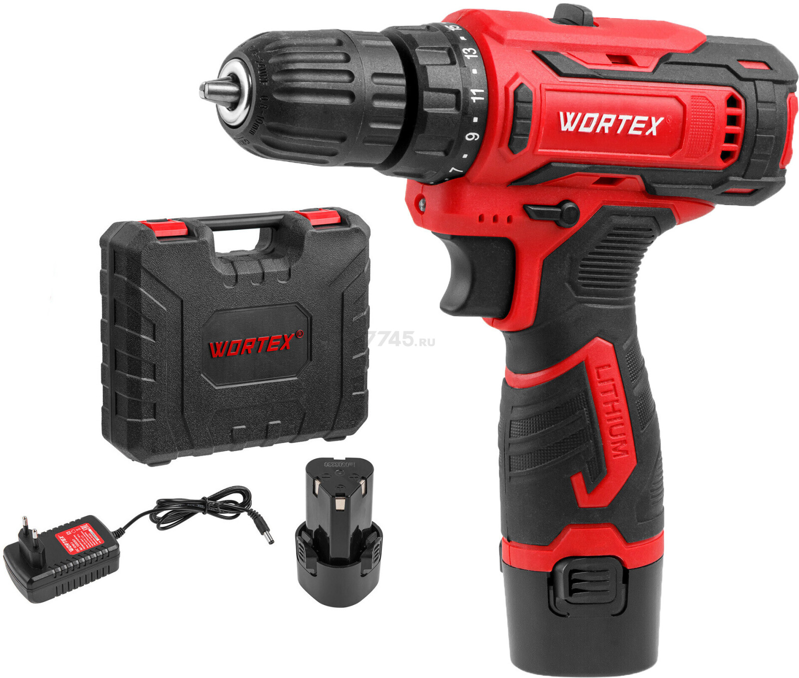 Дрель-шуруповерт аккумуляторная WORTEX BD 1220 Li (1329356) - Фото 10