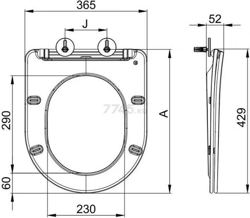 Сиденье для унитаза AV ENGINEERING Comfort X1 (AVWHR203X1C) - Фото 2