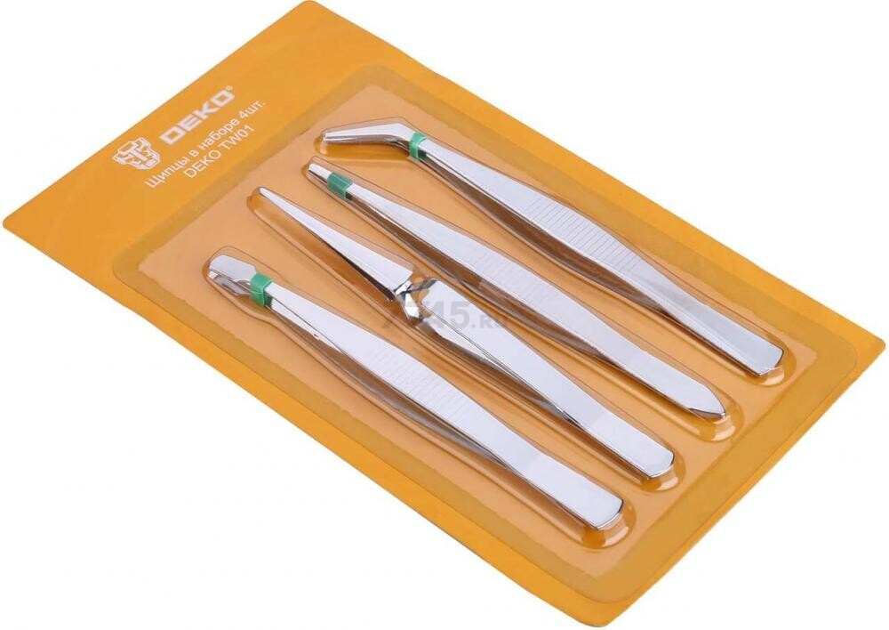 Набор пинцетов DEKO TW01 4 предмета (065-0755) - Фото 2