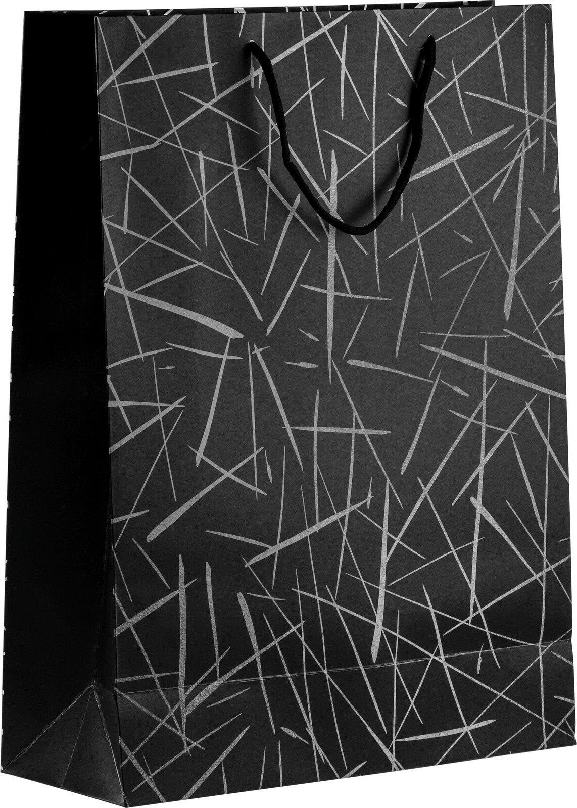 Пакет подарочный с ручками 31х12х42 см PERFECTO LINEA Emma черный (47-423103) - Фото 2
