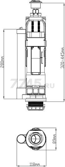 Сливная арматура для унитаза AV ENGINEERING (AVE129700PL) - Фото 13