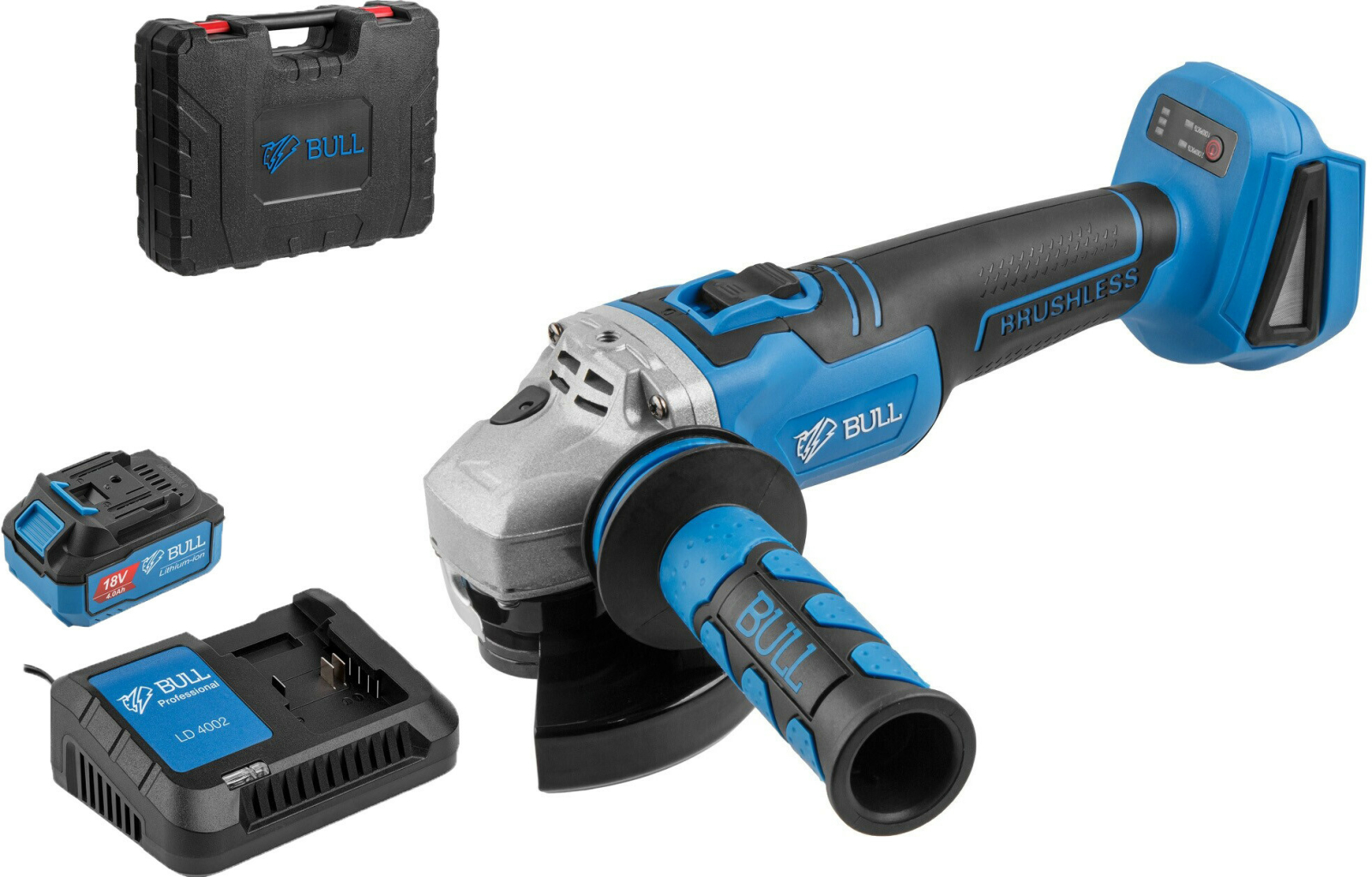 Шлифмашина угловая аккумуляторная BULL CSG 1812 R XLTpro (1333373) - Фото 3