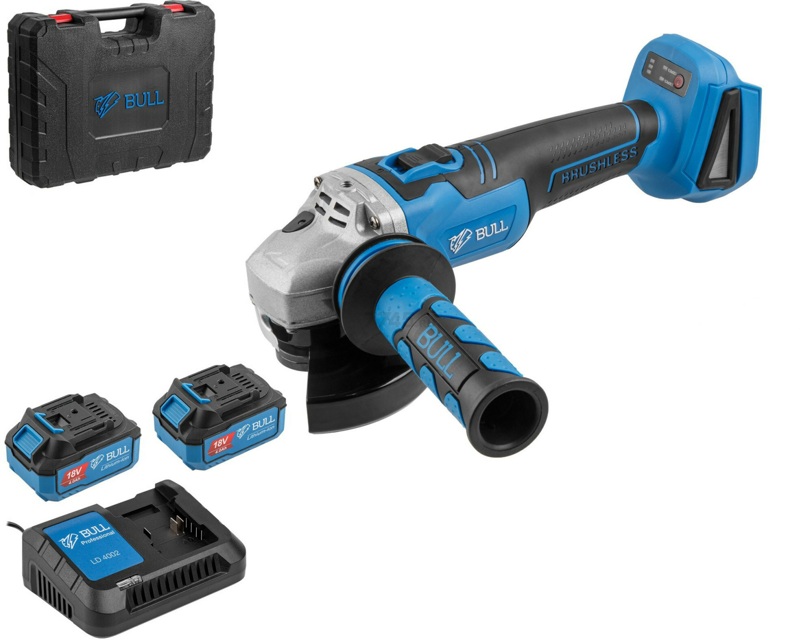 Шлифмашина угловая аккумуляторная BULL CSG 1812 R XLTpro (1333374) - Фото 3