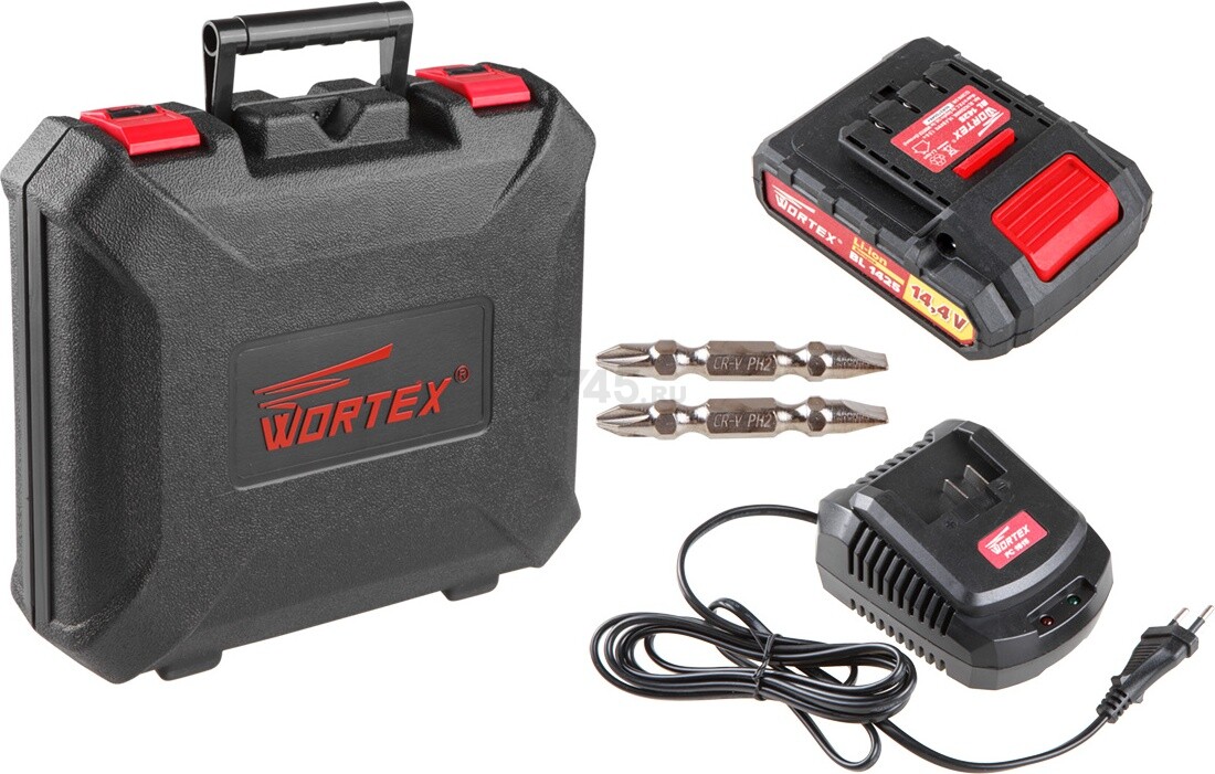 Дрель-шуруповерт аккумуляторная WORTEX BD 1425 DLI (BD1425DLI1606) - Фото 9