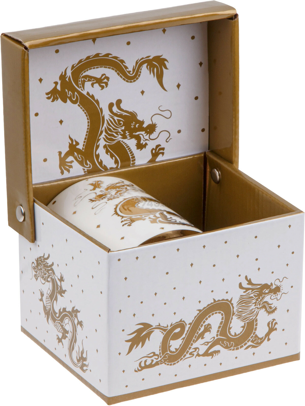 Кружка керамическая PERFECTO LINEA Golden Dragon-2 360 мл (30-063502) - Фото 2