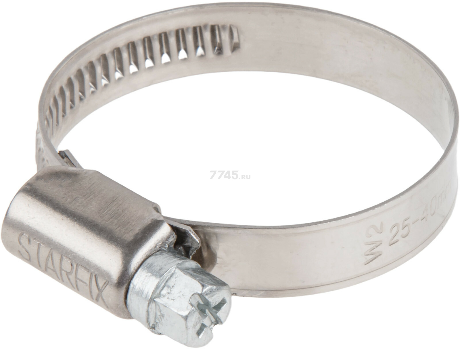 Хомут червячный 25-40 мм нержавеющая сталь W2 STARFIX 50 штук (SM-72972-50)