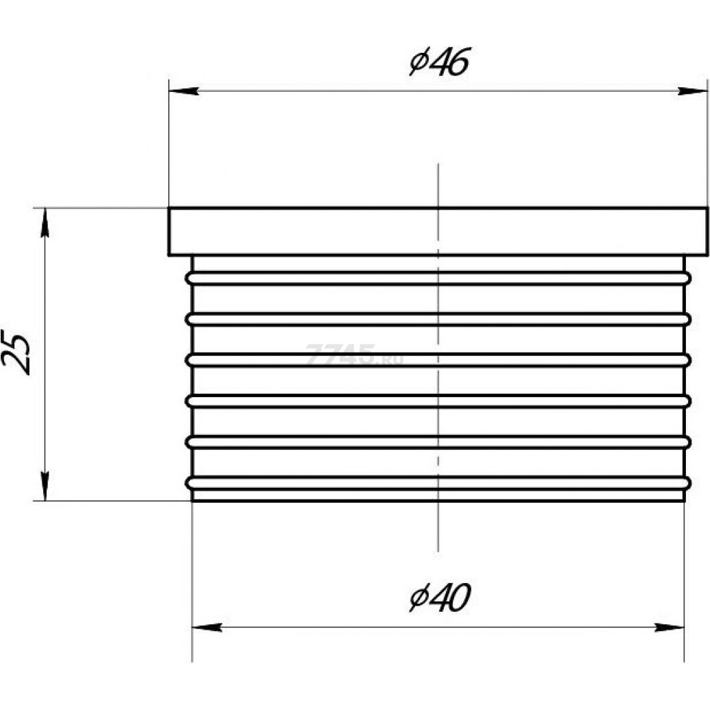 Манжета переходная 40x32 серая AV ENGINEERING (AVEMC3240) - Фото 5