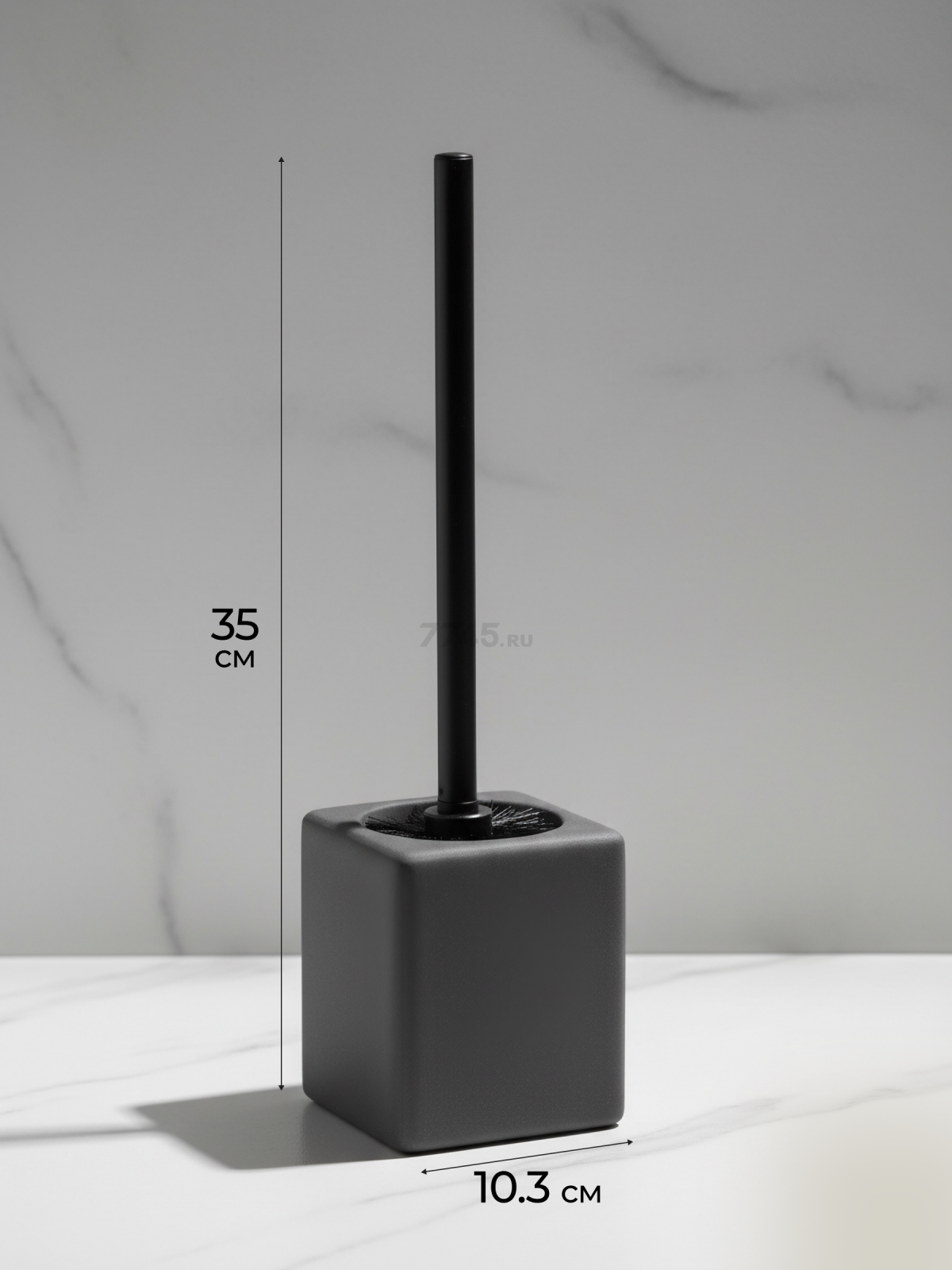 Ершик с подставкой PERFECTO LINEA Seashell Paradise серый (35-889004) - Фото 6