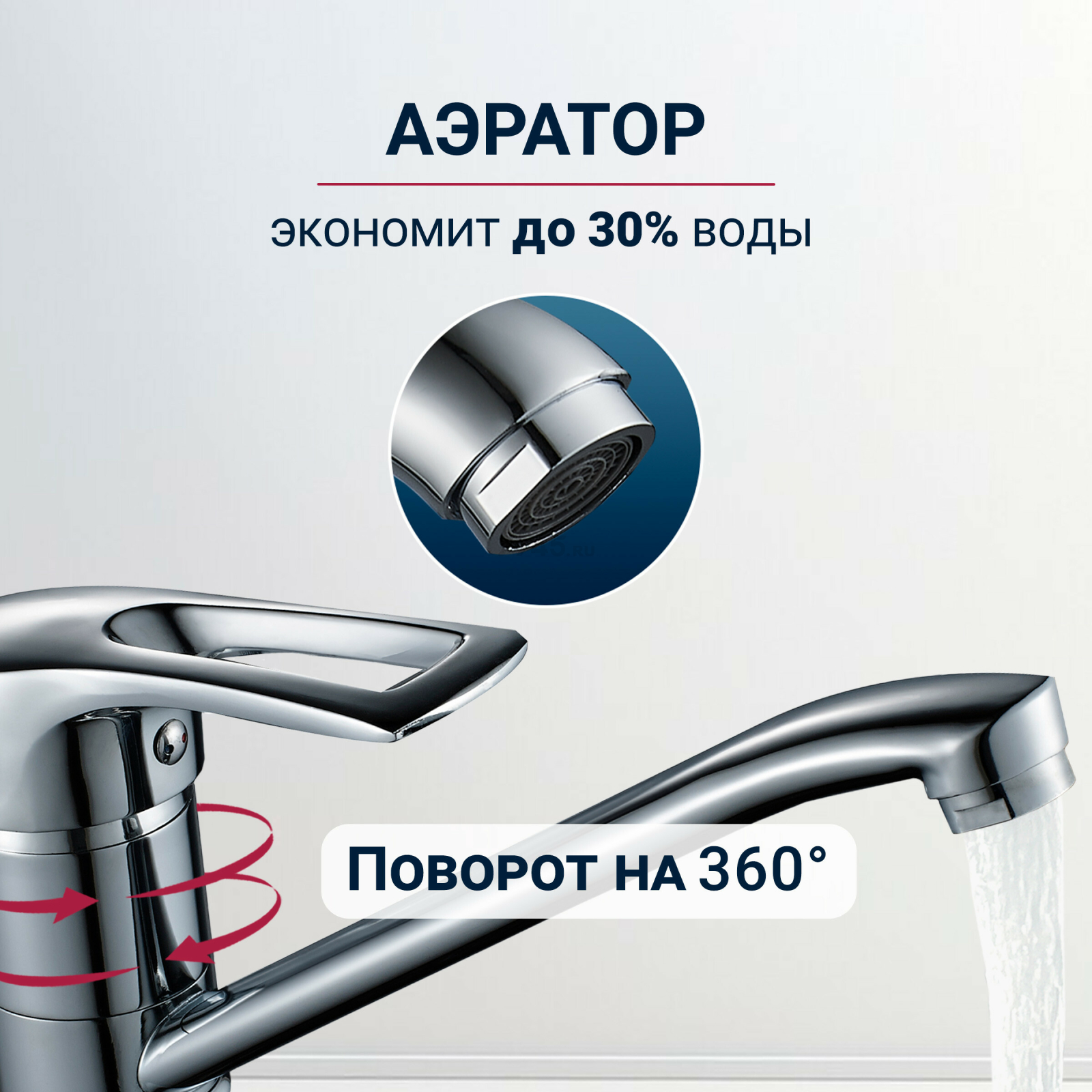 Смеситель для кухни ECONOCE серия 320 (EC0326) - Фото 3