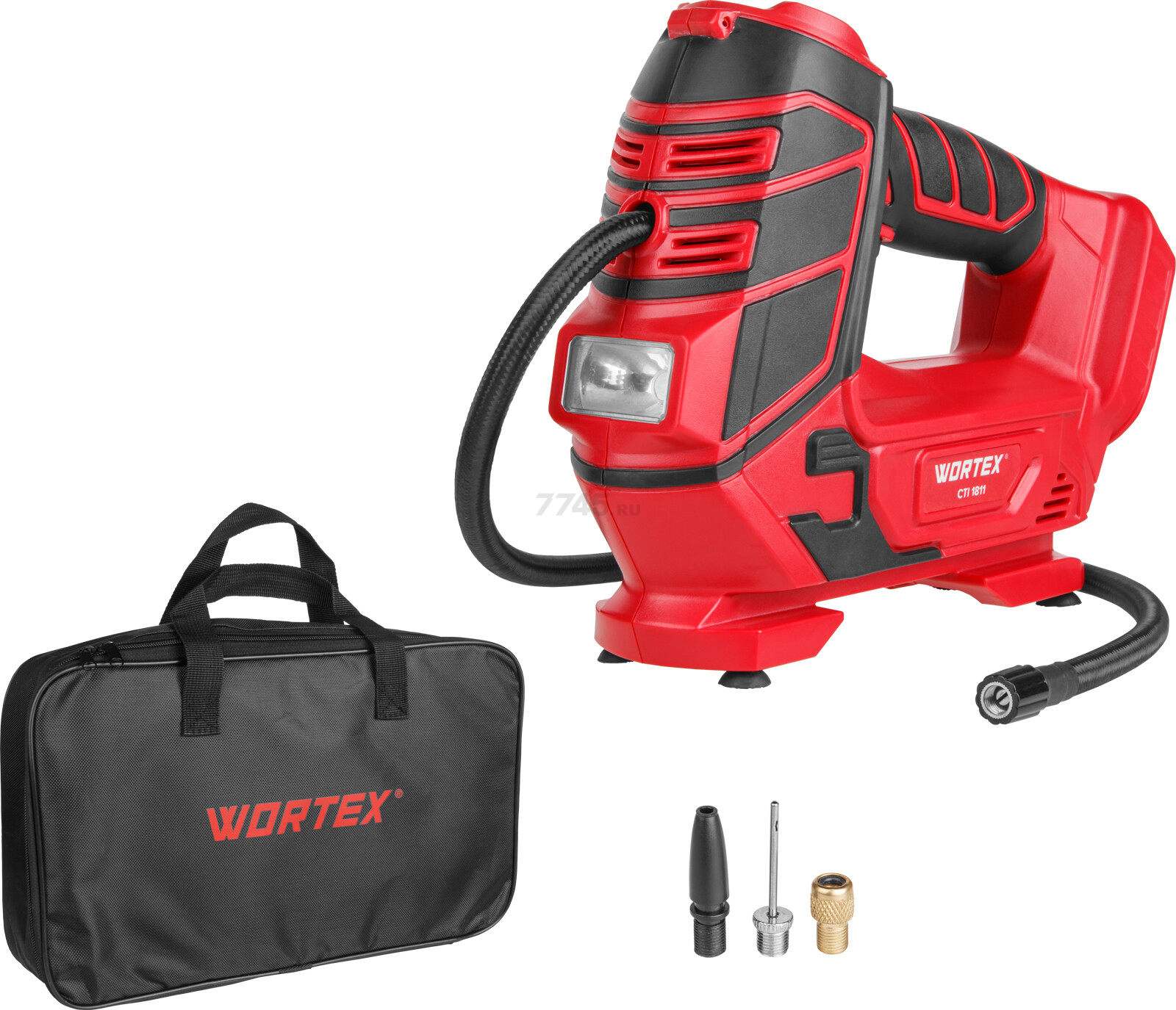 Компрессор автомобильный аккумуляторный WORTEX CTI 1811 ALL1 SOLO (1325445) - Фото 6
