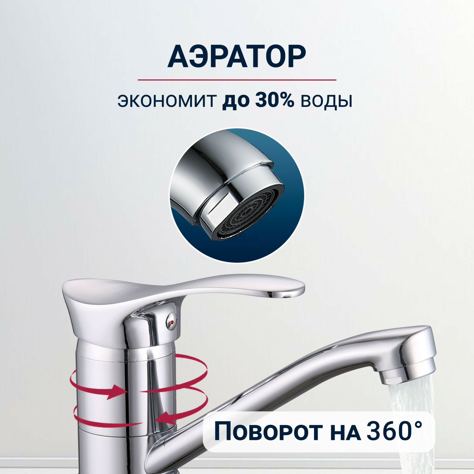 Смеситель для кухни ECONOCE серия 310 (EC0315) - Фото 3