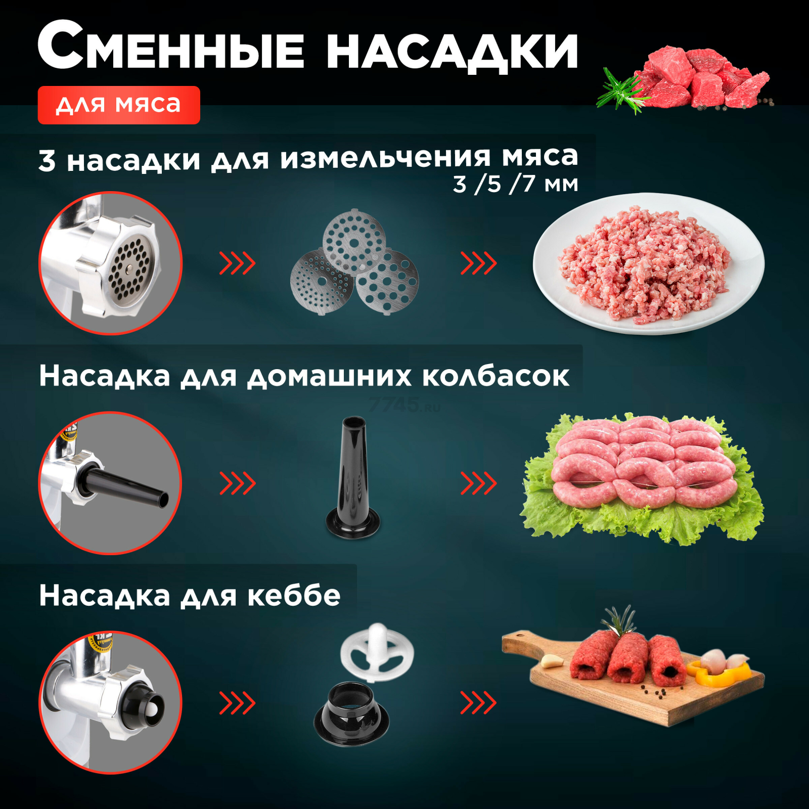 Мясорубка NORMANN AMG-553 - Фото 4