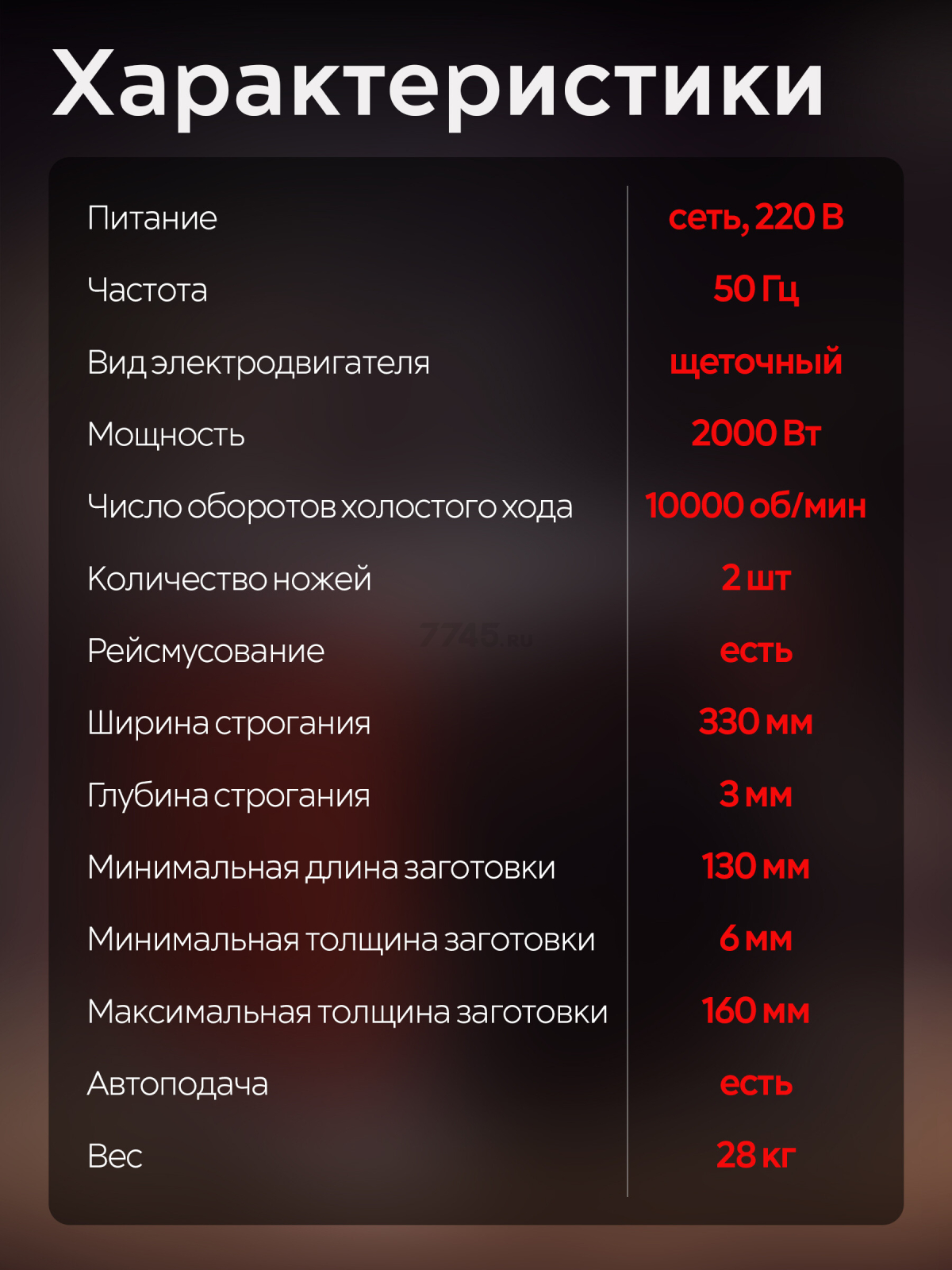 Станок рейсмусовый WORTEX TP 3320 (1325438) - Фото 14