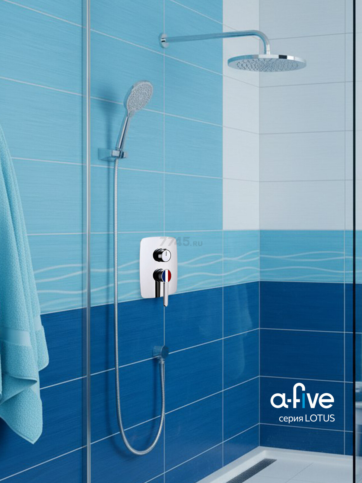 Душевая стойка A-FIVE серия Lotus хром (А5-0557) - Фото 17