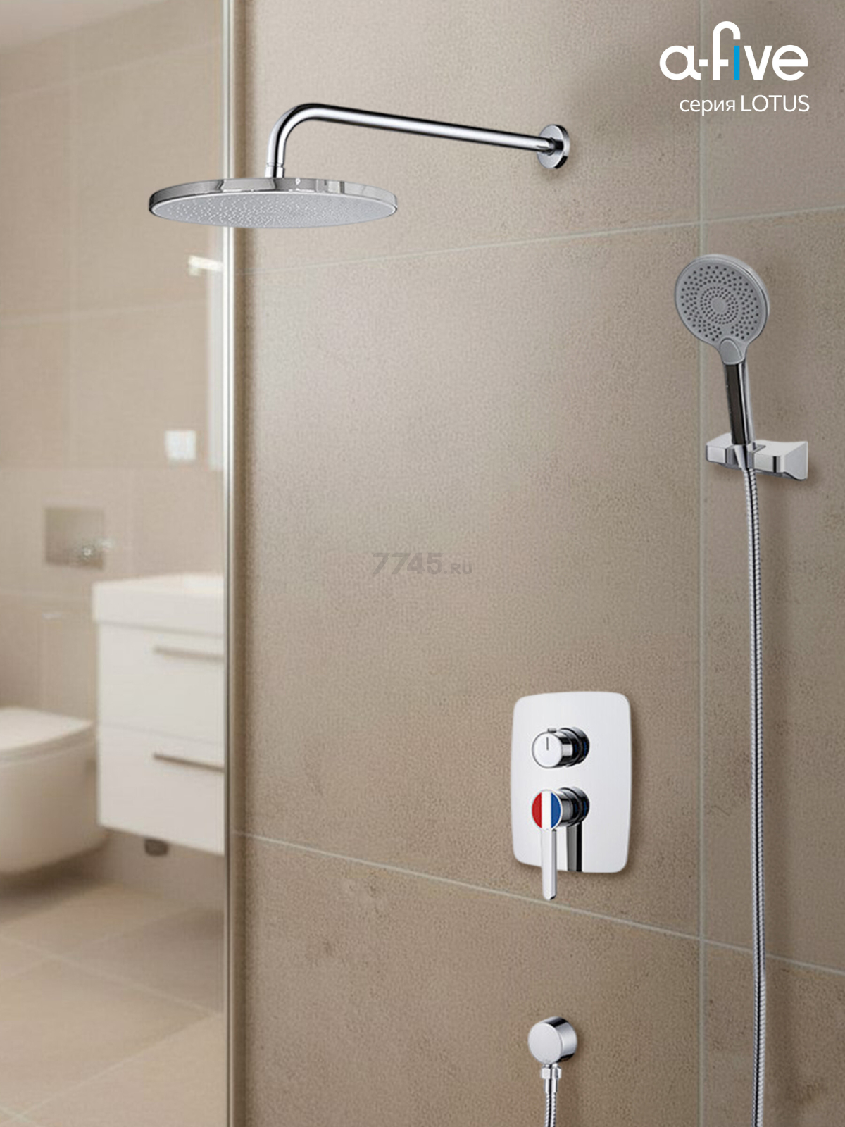 Душевая стойка A-FIVE серия Lotus хром (А5-0557) - Фото 16