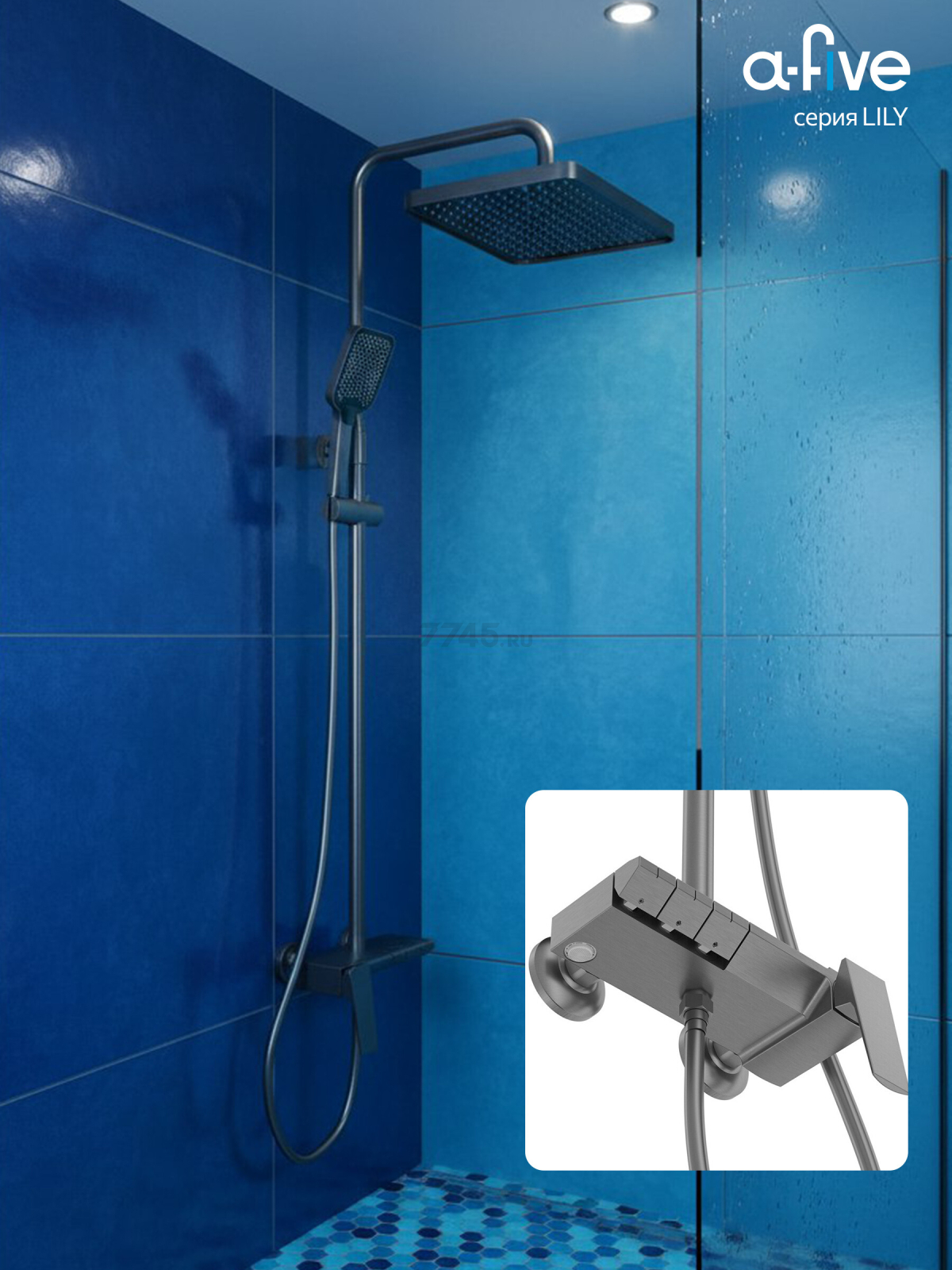 Душевая стойка A-FIVE серия Lily бронза (А5-1537) - Фото 8