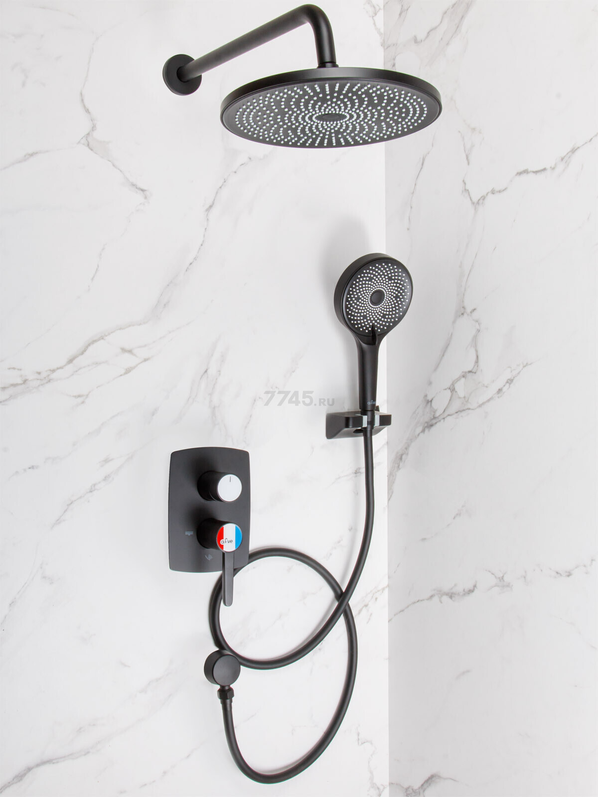 Душевая стойка A-FIVE серия Lotus черный (А5-0657) - Фото 4