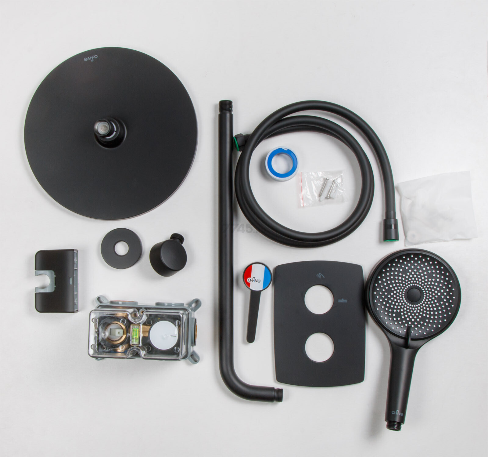 Душевая стойка A-FIVE серия Lotus черный (А5-0657) - Фото 7