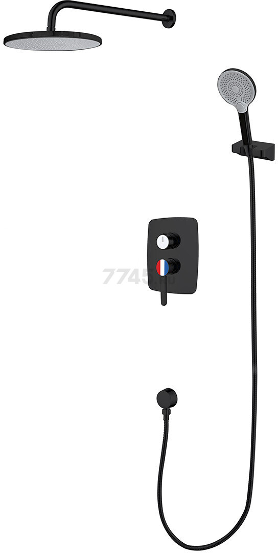 Душевая стойка A-FIVE серия Lotus черный (А5-0657)