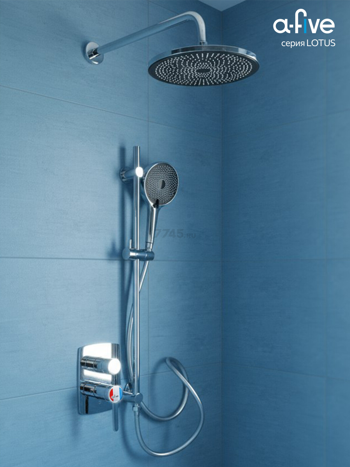Душевая стойка A-FIVE серия Lotus хром (А5-0556) - Фото 9