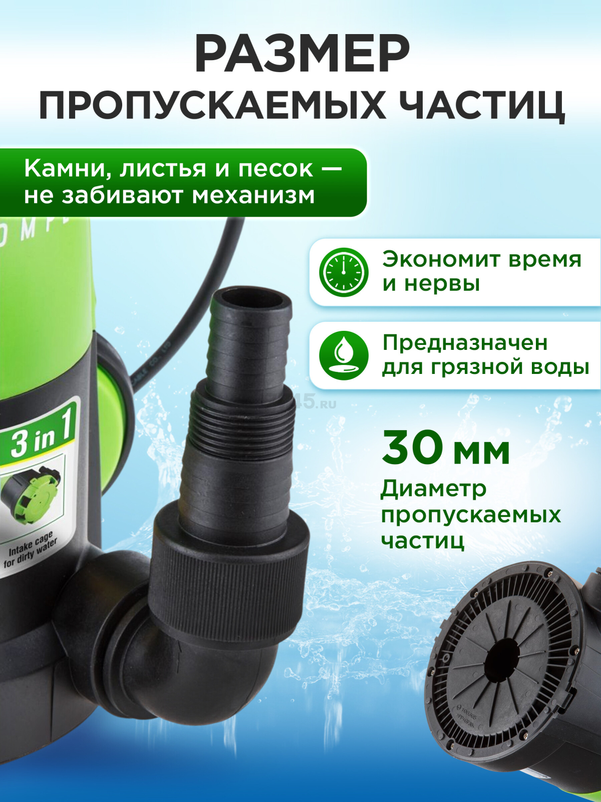 Насос дренажный 3-в-1 ECO DP-606i (EC4210-1) - Фото 4