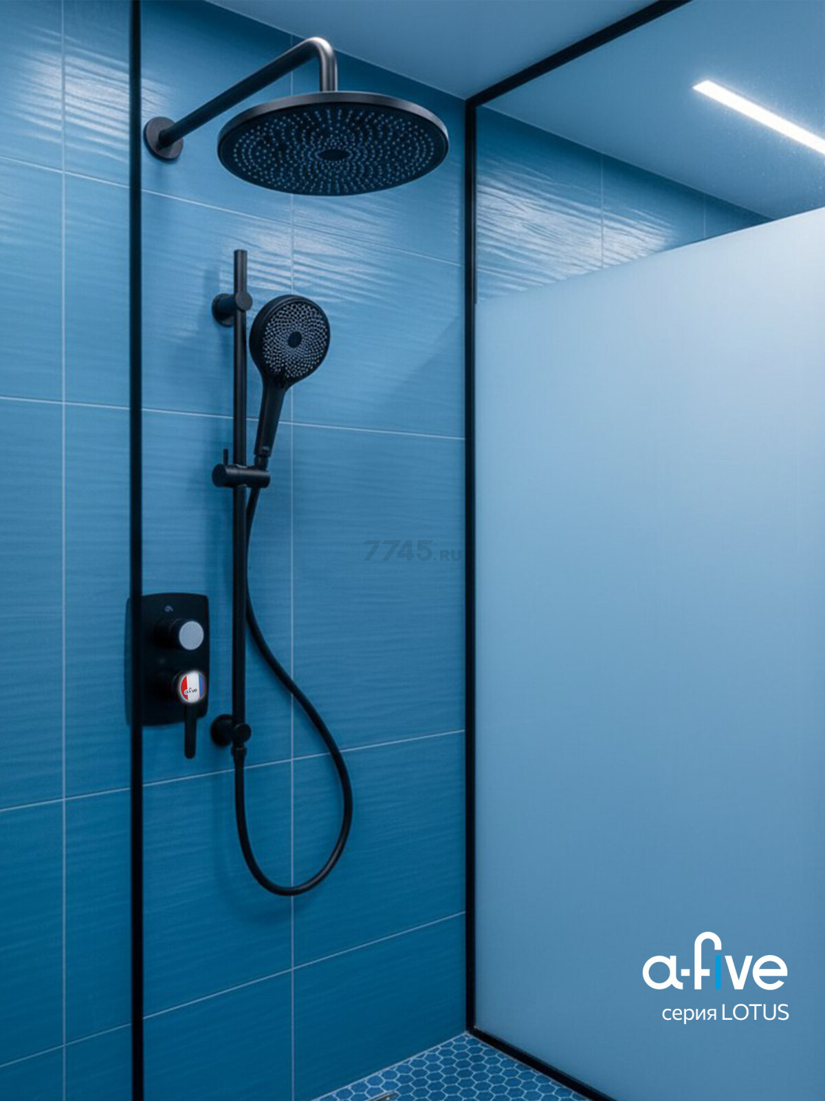 Душевая стойка A-FIVE серия Lotus черный (А5-0656) - Фото 10
