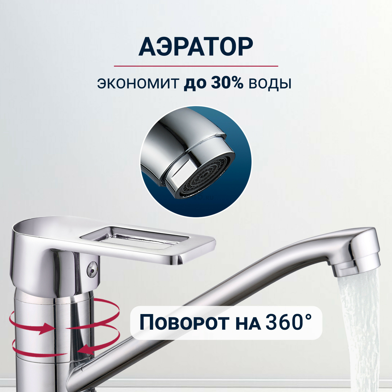 Смеситель для кухни ECONOCE серия 300 (EC0304) - Фото 3