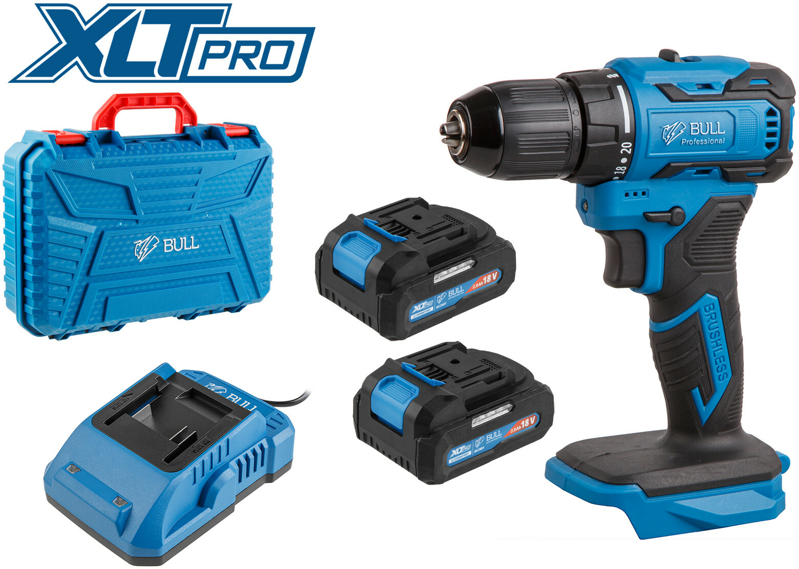 Дрель-шуруповерт аккумуляторная BULL SR 1804 XLTpro (1329421) - Фото 3