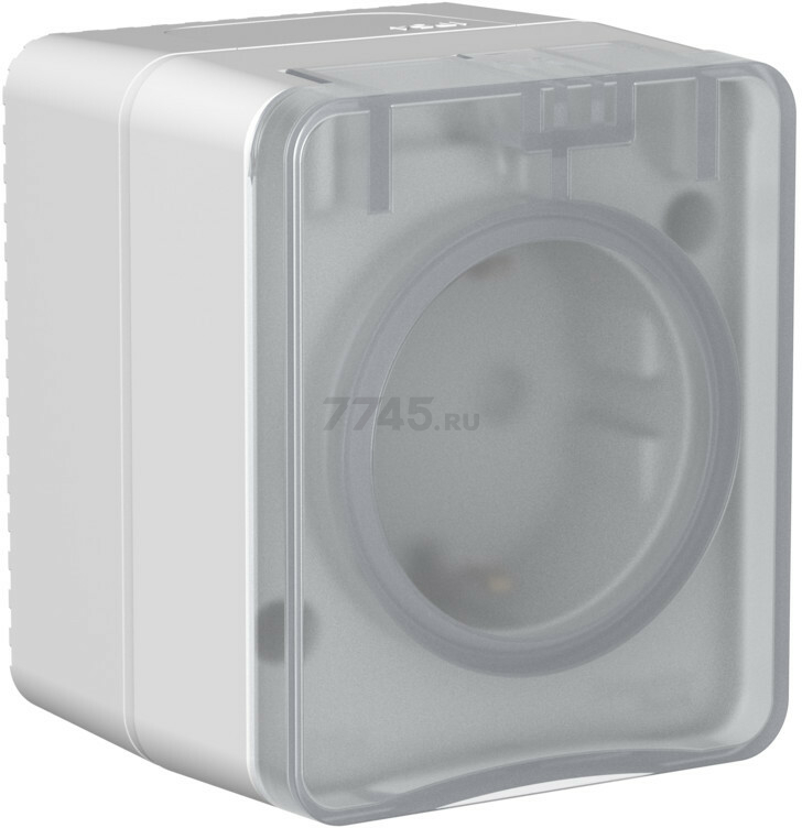 Розетка наружная с заземлением SYSTEME (SCHNEIDER) ELECTRIC AtlasDesign Profi54 серый (ATN543045)
