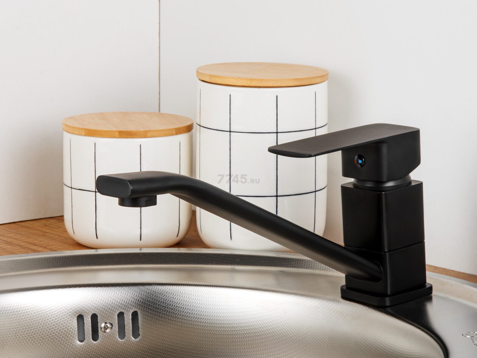 Смеситель для кухни ECONOCE серия 210 черный (EC0218BL) - Фото 2