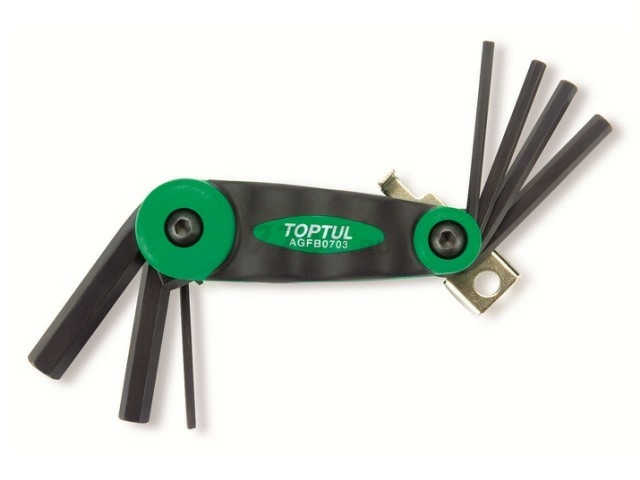 Набор ключей шестигранных 2,5-10 мм 7 предметов длинных TOPTUL (AGFB0703)