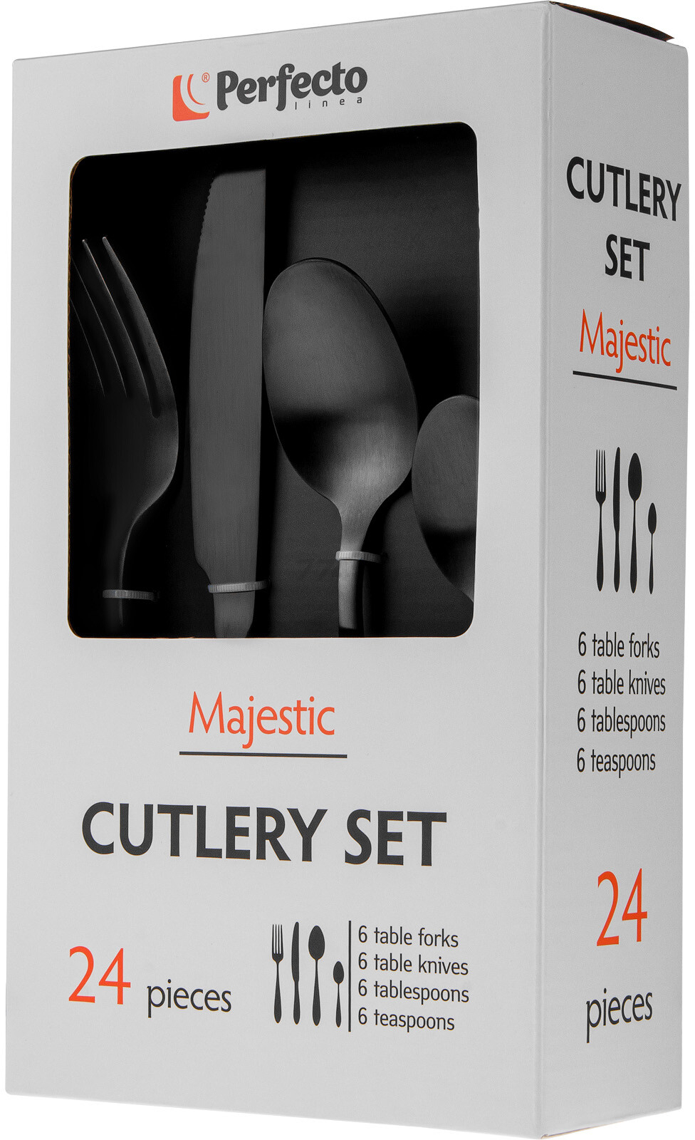 Набор столовых приборов 24 предмета PERFECTO LINEA Majestic (21-250130BLM) - Фото 6