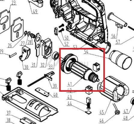 Ротор для лобзика WORTEX JS 6506-2 LE (UK6204-41new)