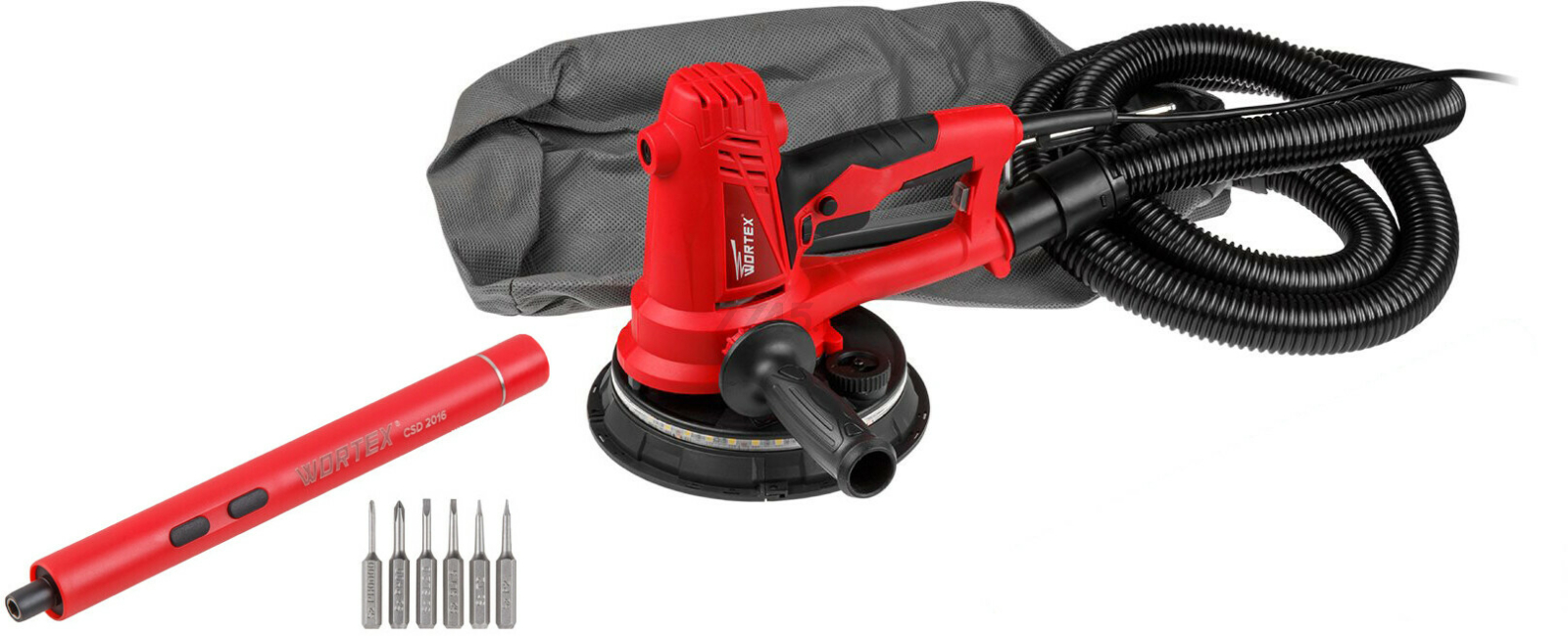 Шлифмашина для стен WORTEX DG 1875 и Отвертка электрическая CSD 2016 (DG187500004A1)