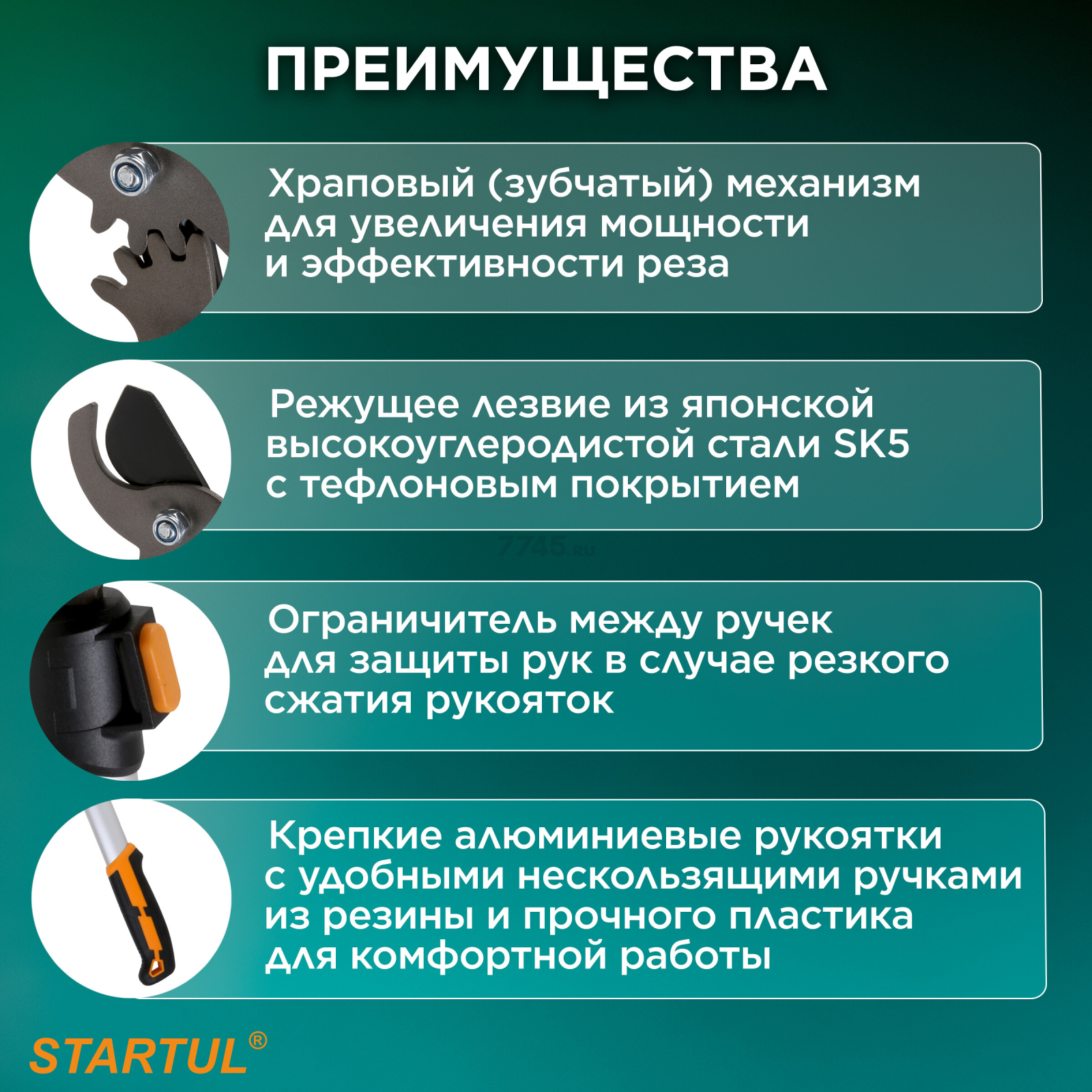 Сучкорез плоскостной STARTUL METSA (ST6495-03) - Фото 2