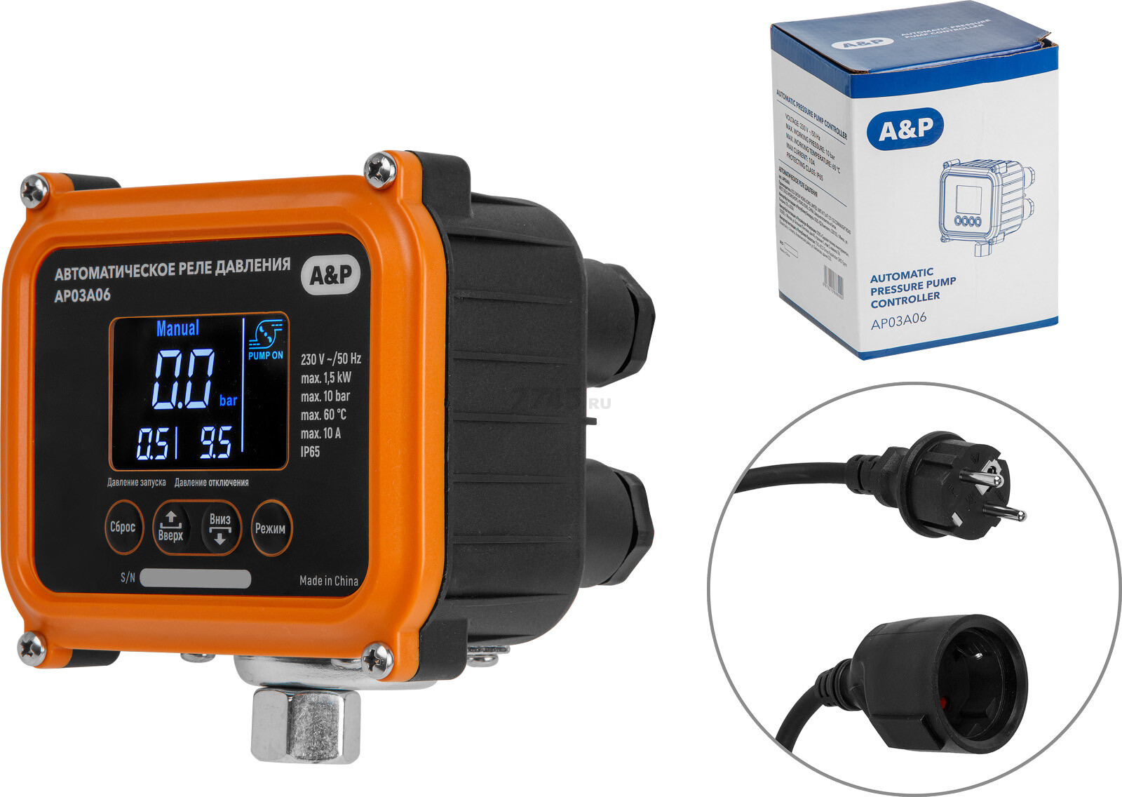 Реле давления A&P внутренняя резьба 1/4" (AP03A06) - Фото 6