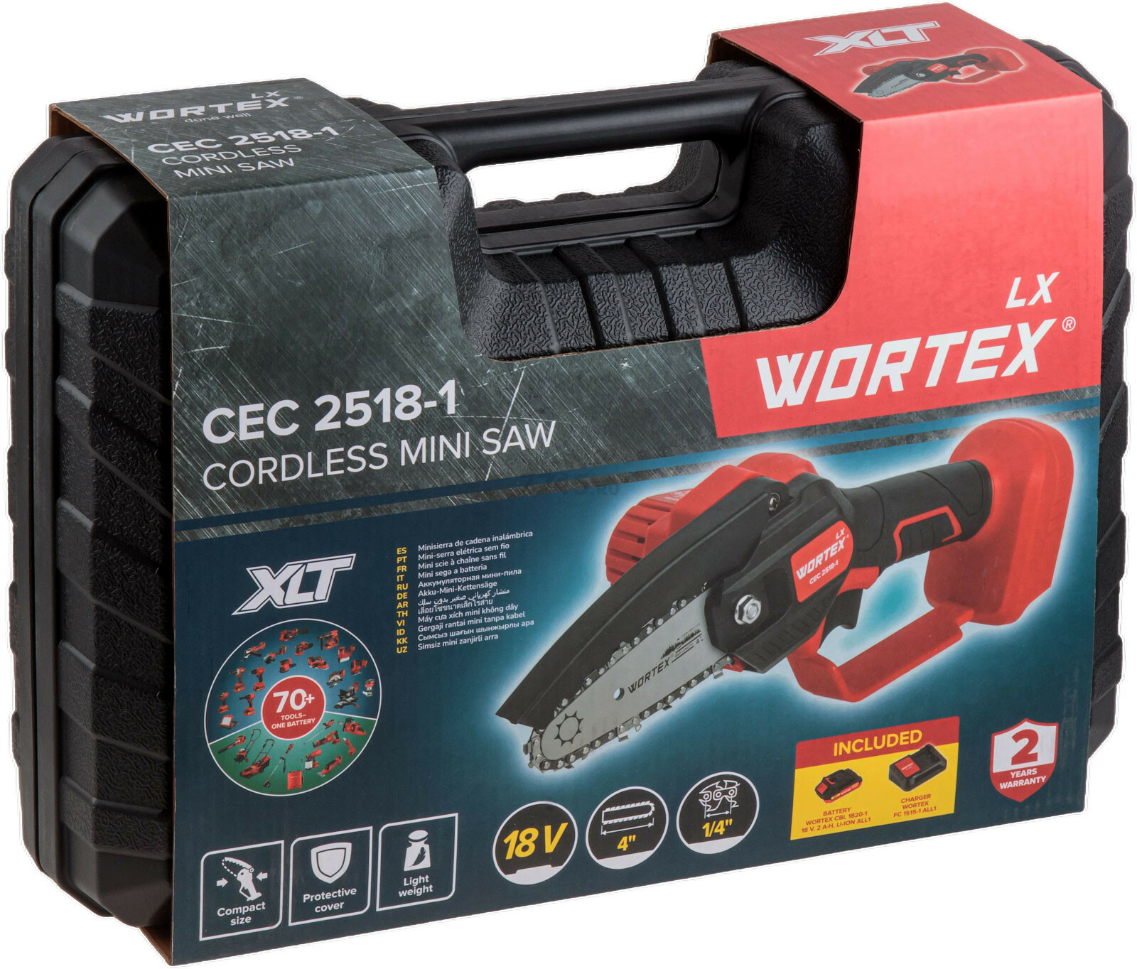 Пила цепная аккумуляторная WORTEX LX CEC 2518-1 XLT SET (1329493) - Фото 11