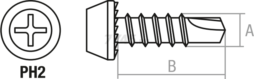Саморез для листового металла 3,8х11 мм цинк со сверлом STARFIX 200 штук (SMP1-56541-200) - Фото 3