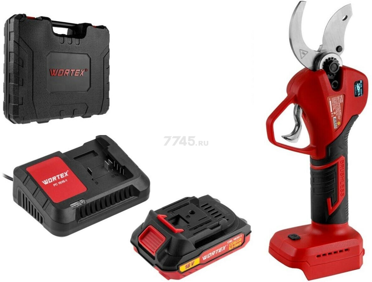 Секатор аккумуляторный WORTEX CBS 2535-1 XLT SET (1329489) - Фото 3