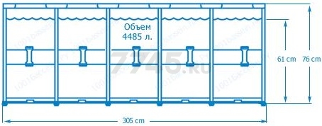 Бассейн INTEX Metal Frame 28202NP (305x76) - Фото 3