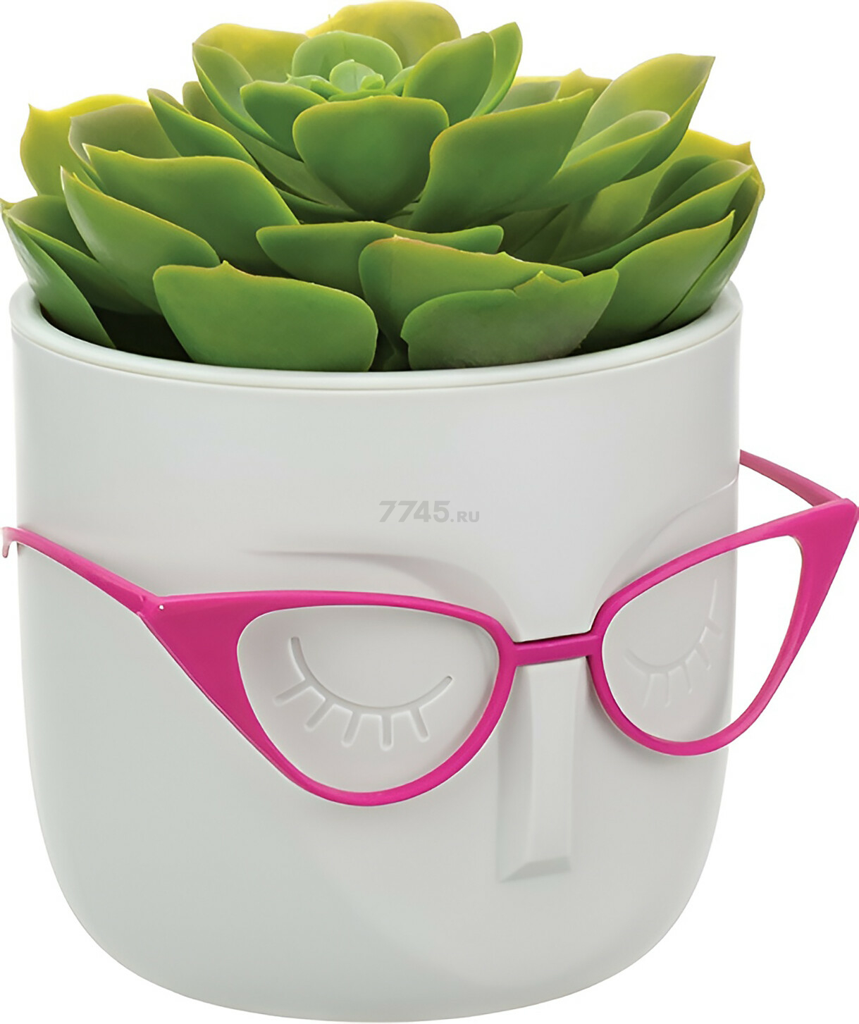 Кашпо для цветов IDEA Мари d11,5 см со вставкой белый ротанг (М3075) - Фото 6