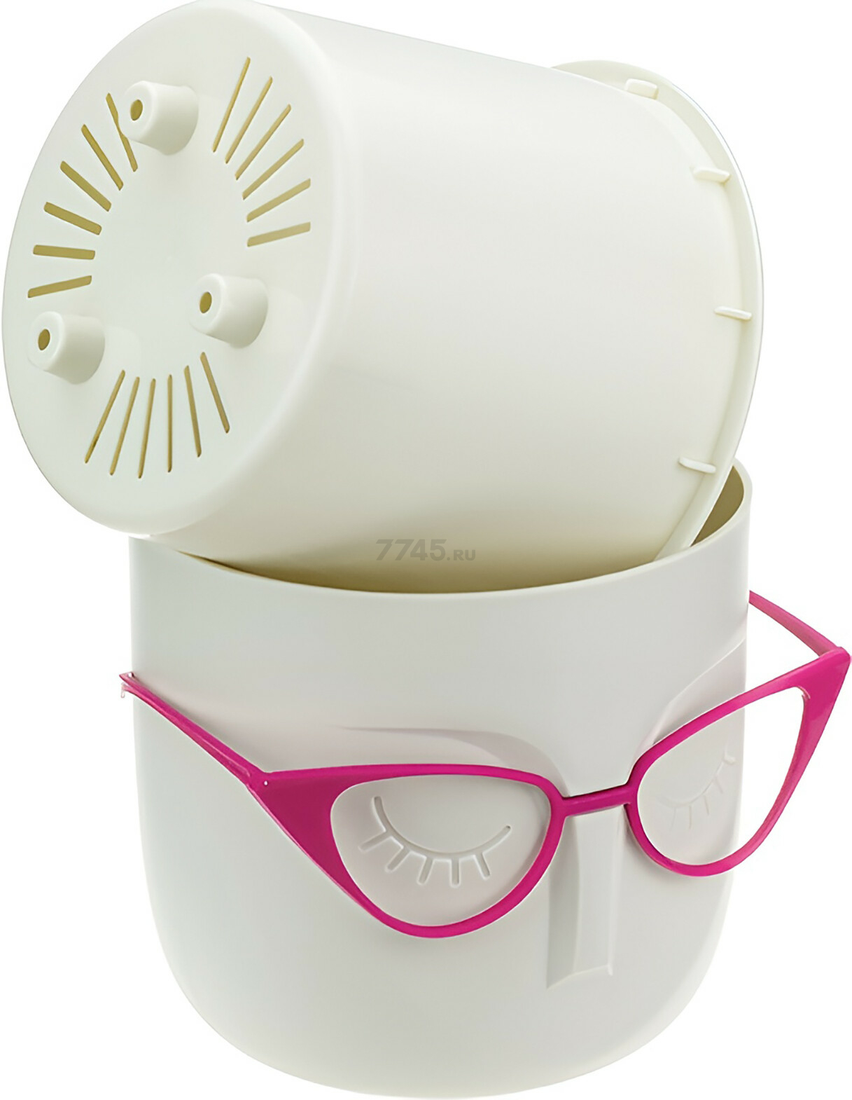 Кашпо для цветов IDEA Мари d11,5 см со вставкой белый ротанг (М3075) - Фото 4