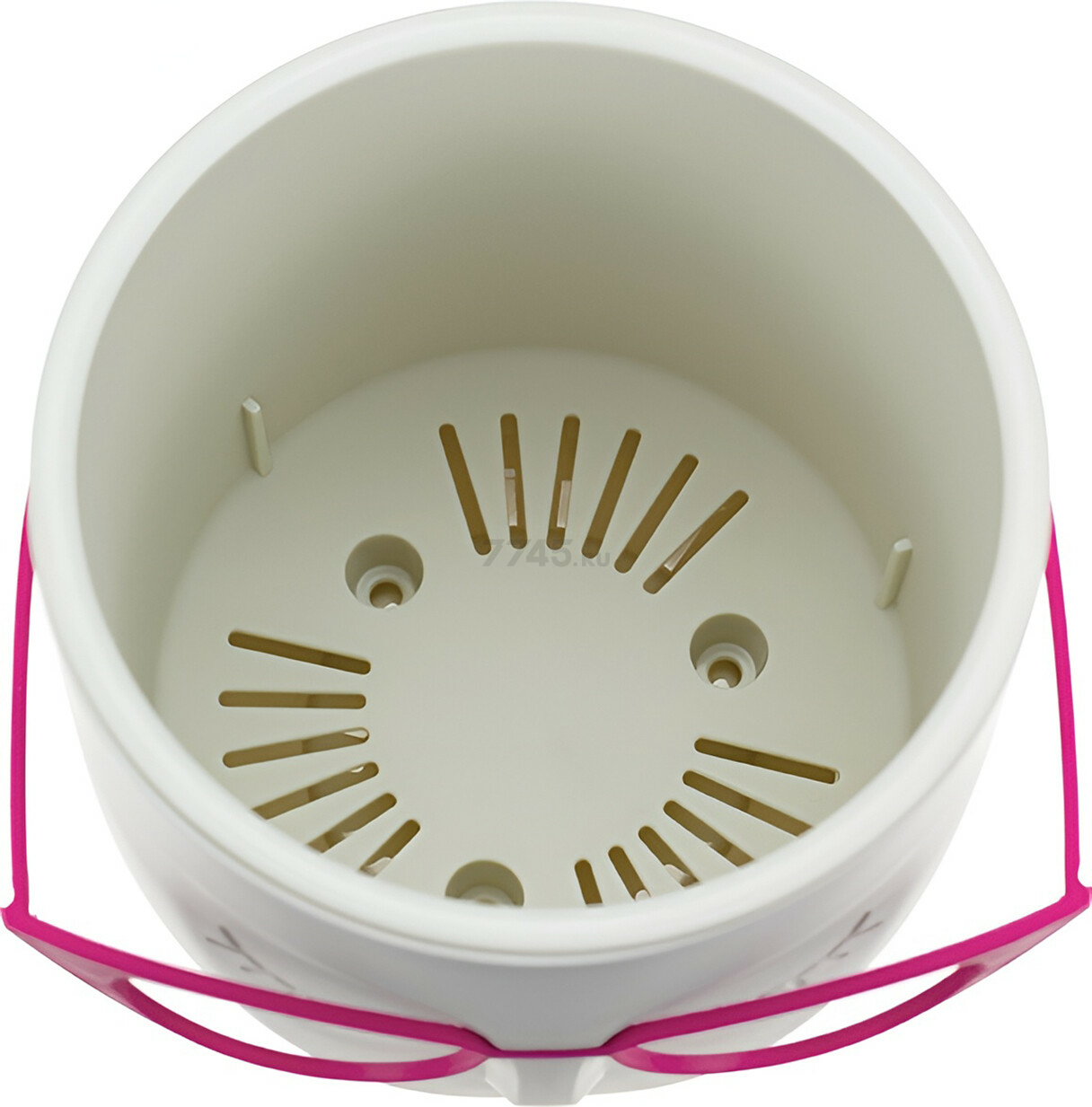 Кашпо для цветов IDEA Мари d11,5 см со вставкой белый ротанг (М3075) - Фото 5