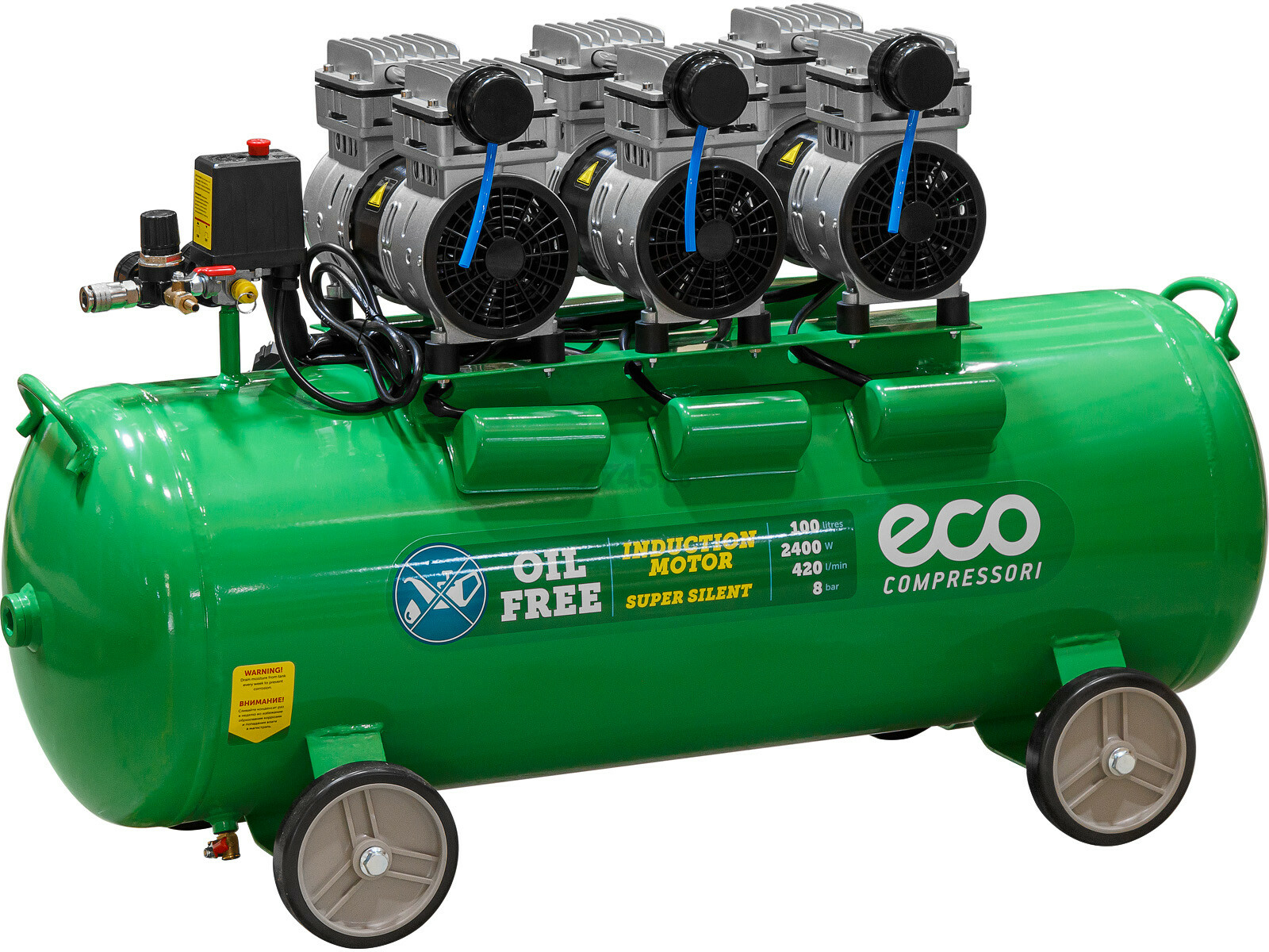 Компрессор безмасляный ECO AE-100-OF1 (EC2610-1) - Фото 14
