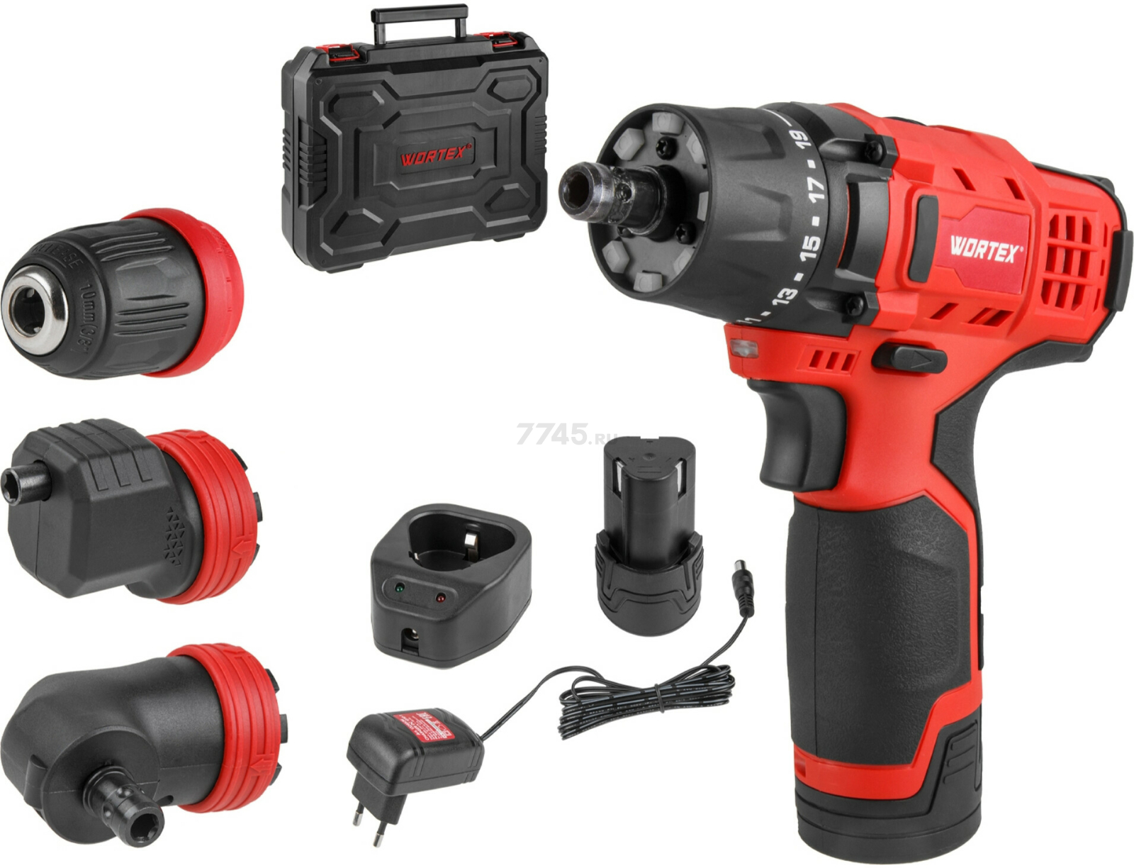 Дрель-шуруповерт аккумуляторная WORTEX BD 1215 Li SET (1326469)