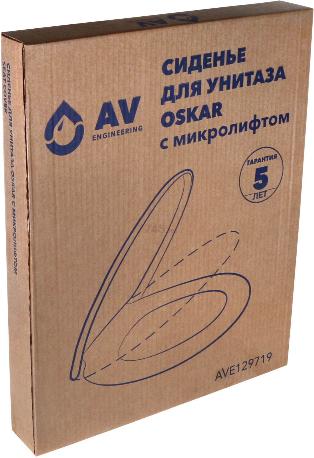 Сиденье для унитаза с микролифтом AV ENGINEERING Oskar (AVE129719) - Фото 7