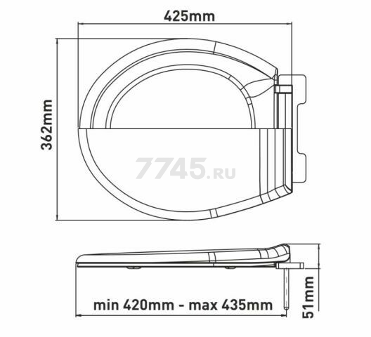 Сиденье для унитаза с микролифтом AV ENGINEERING Oskar (AVE129719) - Фото 3