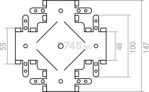 Соединитель краб профиля потолочного 60х27 STARFIX (SMP-92134-1) - Фото 2