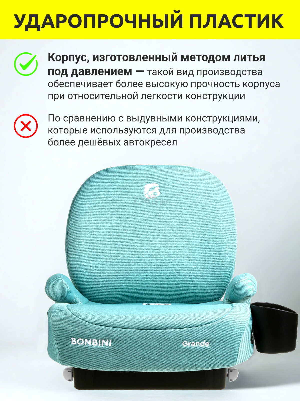 Автокресло-бустер BONBINI Grande Green (BO-323119) - Фото 5